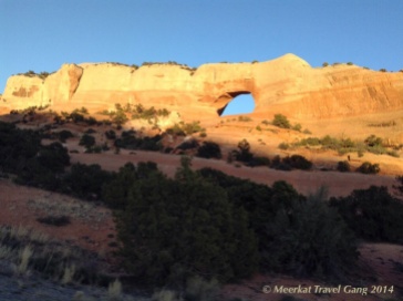 We could see the "north window" arch as we drove up to the trail